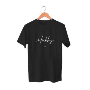 schwarzes T-Shirt mit Hubby