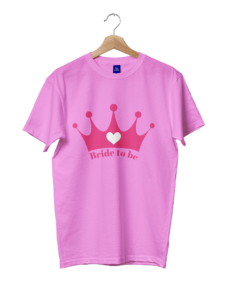 pinkes T-Shirt mit Bride to be